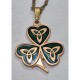 ENAMEL NECKLACE CELTIC SHAMROCK